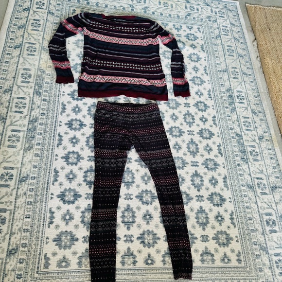 Tilly’s two piece fair isle bohemian fall lounge set - Picture 6 of 8